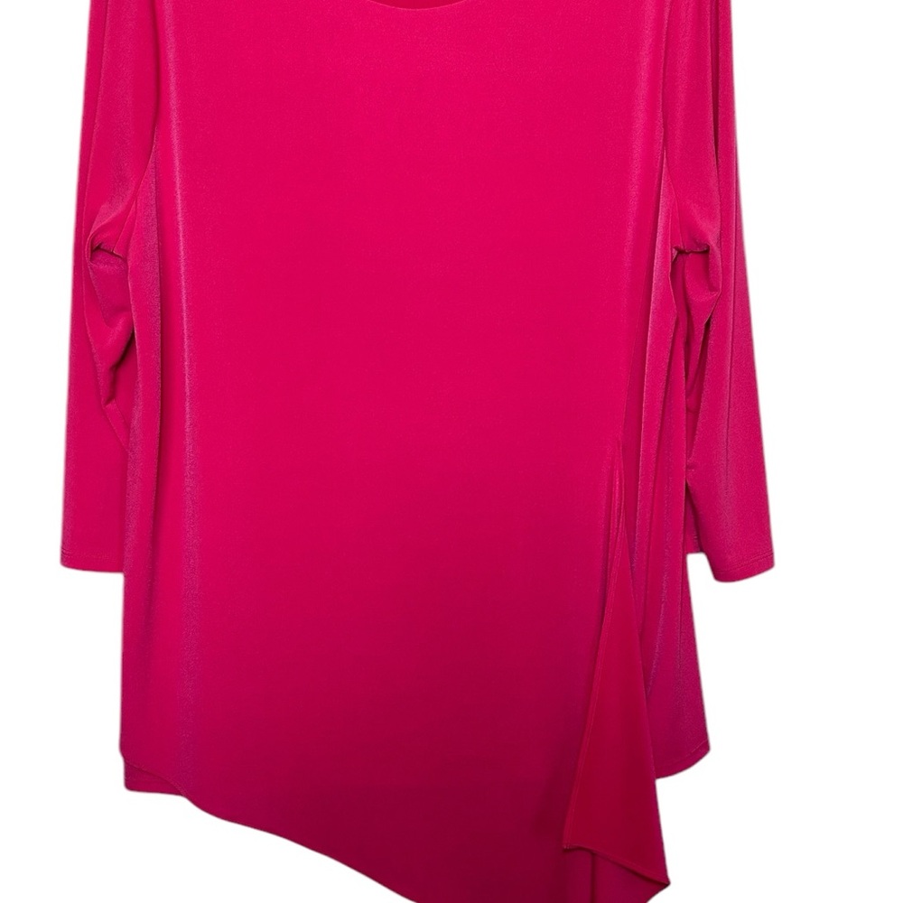 Chico’s Women’s Sz 3(XL) The Ultimate Tee 3/4 Sleeve Asymmetrical Hem - Picture 3 of 7